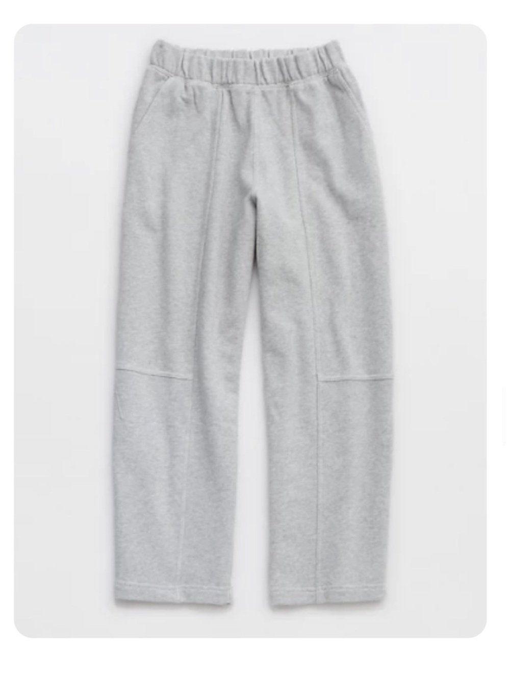 Light Gray Relaxed Cropped Sweatpants